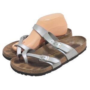 Birkenstock Mayari silver Gray Sandals Womens 40 / 9 Slide Reg Width Boho Beach